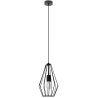 Elegancka lampa wisząca sufitowa czarna metalowa Elegancka lampa wisząca sufitowa czarna metalowa