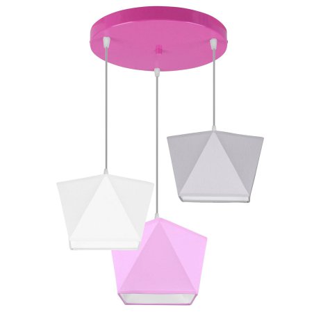 Lampa Wisząca Dziecięca Abażury Diament Kolorowe