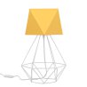 Nowoczesna lampka nocna diament z żółtym abażurem