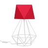 Lampka nocna metalowa diament z czerwonym abażurem