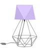 Stylowa lampka nocna diament z abażurem w kolorze fioletu