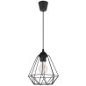 Lampa Wisząca Pojedyncza Styl Loft Czarna