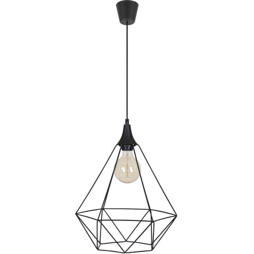 Designerska Lampa Wisząca Loft Metalowa Czarna