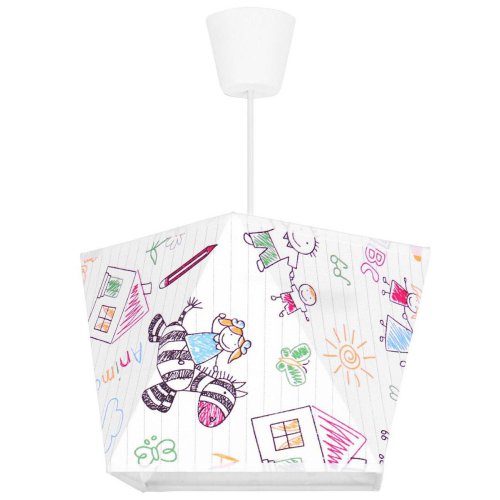 Lampa Wisząca dla Dzieci Pojedyncza z Abażurem