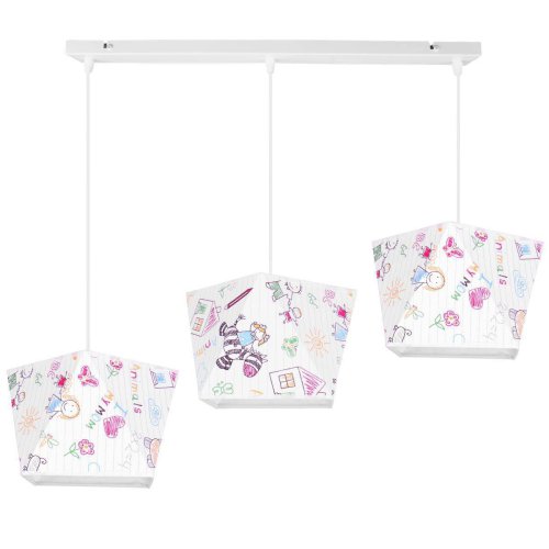 Lampa Wisząca Dziecięca Sufitowa Abażury Regulacja