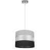 Nowoczesna lampa wisząca sufitowa z abażurem na białej lince Nowoczesna lampa wisząca sufitowa z abażurem na białej lince