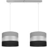 Nowoczesna lampa wisząca abażury szaro-czarne