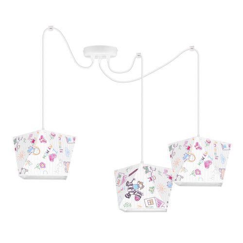 Lampa Wisząca Żyrandol z Abażurami do Pokoju Dziecka