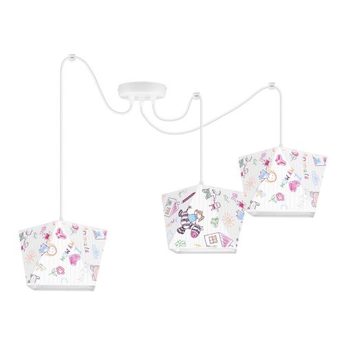 Lampa Wisząca Żyrandol z Abażurami do Pokoju Dziecka