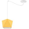 Lampa wisząca SPIDER z żółtym abażurem i białą linką Lampa wisząca SPIDER z żółtym abażurem i białą linką