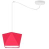 Elegancka lampa wisząca z czerwonym  abażurem Elegancka lampa wisząca z czerwonym  abażurem