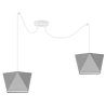 Lampa wisząca sufitowa z abażurami w szarych kolorach