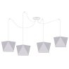 Elegancka lampa wisząca sufitowa 4-płomienna z abażurami 