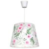 Nowoczesna lampa wisząca z abażurem wzór kwiatowy