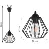 Elegancka lampa wisząca diament w stylu loft z możliwością regulacji wysokości