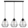 Nowoczesna czarna lampa wisząca na listwie Loft Nowoczesna czarna lampa wisząca na listwie Loft