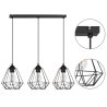 Elegancka lampa wisząca sufitowa 3-Punktowa metalowe klosze 