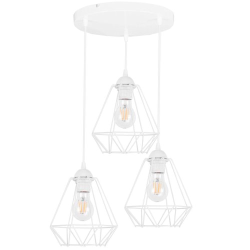 Lampa Wisząca Loft Regulowana Metal Diament