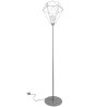 Elegancka szara lampa podłogowa metalowa Elegancka szara lampa podłogowa metalowa