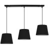 Elegancka czarna lampa wisząca 3-płomienna z regulacją wysokości