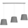 Nowoczesna lampa wisząca szara 3-płomienna z regulacją wysokości Nowoczesna lampa wisząca szara 3-płomienna z regulacją wysokości