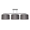 Ciemnoszara lampa wisząca z trzema abażurami