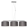 Wisząca lampa z trzema abażurami w kolorze ciemnoszarym Wisząca lampa z trzema abażurami w kolorze ciemnoszarym
