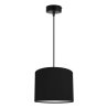 Lampa wisząca regulowana z czarnym abażurem i czarną konstrukcją Lampa wisząca regulowana z czarnym abażurem i czarną konstrukcją