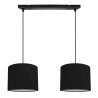 Lampa wisząca z czarnymi abażurami i czarną listwą Lampa wisząca z czarnymi abażurami i czarną listwą