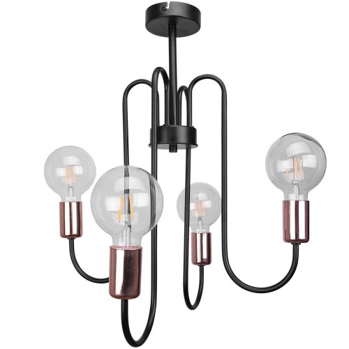Elegancka Lampa Sufitowa Żyrandol Loft Złoto