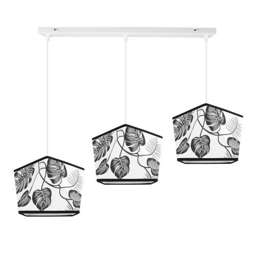 Lampa Wisząca Sufitowa Abażury Liście Regulowana