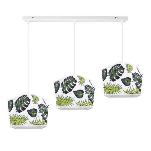 Lampa Wisząca Sufitowa Abażury Liście Regulowana