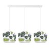 Lampa wisząca z abażurami w zielone liście regulacja LED