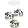 Lampa wisząca regulowana abażury w zielone liście Lampa wisząca regulowana abażury w zielone liście