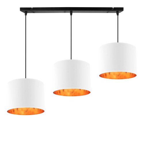 Lampa Wisząca Nowoczesna z Abażurami na Listwie Złoty Środek