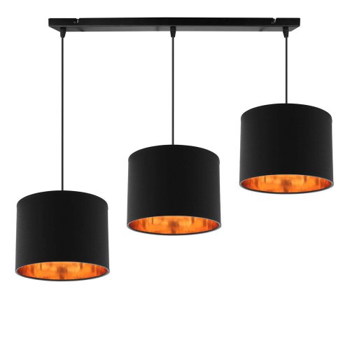 Lampa Wisząca Nowoczesna z Abażurami na Listwie Złoty Środek
