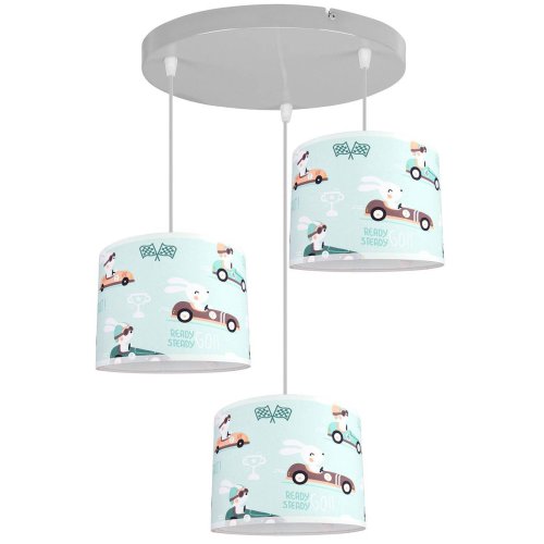 Lampa Wisząca Dziecięca Abażury we Wzory Regulacja