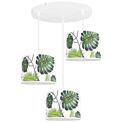Lampa Wisząca z Abażurami w Liście Regulacja LED