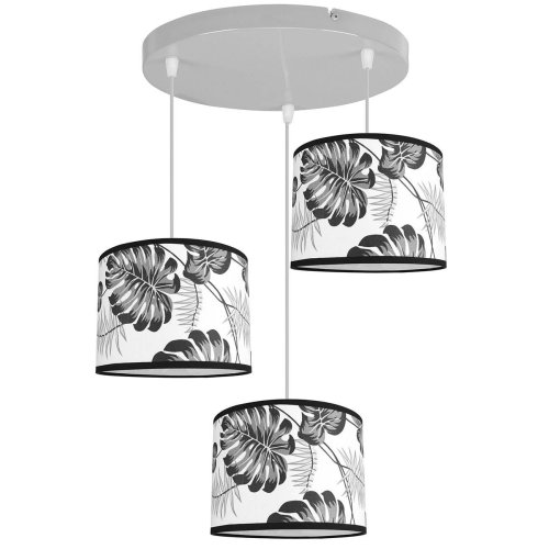 Lampa Wisząca z Abażurami w Liście Regulacja LED