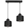 Czarna lampa wisząca regulowana z metalu Czarna lampa wisząca regulowana z metalu
