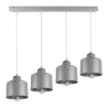 Cementowa lampa wisząca 4-płomienna na listwie metalowa Cementowa lampa wisząca 4-płomienna na listwie metalowa