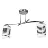 Lampa sufitowa z eleganckimi kloszami w paski 2 płomienna Lampa sufitowa z eleganckimi kloszami w paski 2 płomienna