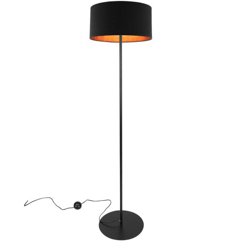 Nowoczesna Lampa Stojąca z Abażurem Złoty Środek