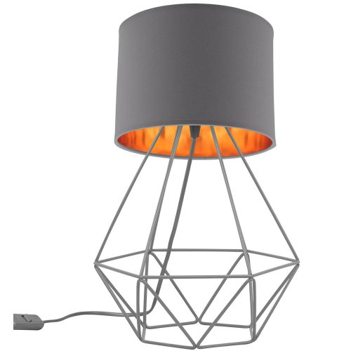 Lampka Nocna Stołowa Loft z Abażurem