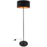 Lampa Stojąca Metalowa z Abażurem Złoty Środek