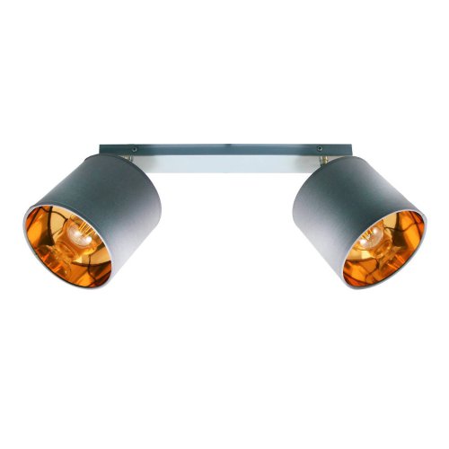 Nowoczesna Lampa Sufitowa Żyrandol Plafon Złote Abażury