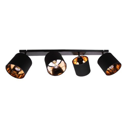 Lampa Sufitowa Złota Żyrandol Plafon z Abażurami