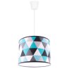 Lampa Zwis Nowoczesna Trójkątny Wzór Niebieski Biała Linka Lampa Zwis Nowoczesna Trójkątny Wzór Niebieski Biała Linka