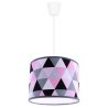 Lampa Zwis Nowoczesna Trójkątny Wzór Różowy Biała Linka Lampa Zwis Nowoczesna Trójkątny Wzór Różowy Biała Linka