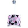 Lampa Zwis Nowoczesna Trójkątny Wzór Różowy Szara Linka Lampa Zwis Nowoczesna Trójkątny Wzór Różowy Szara Linka